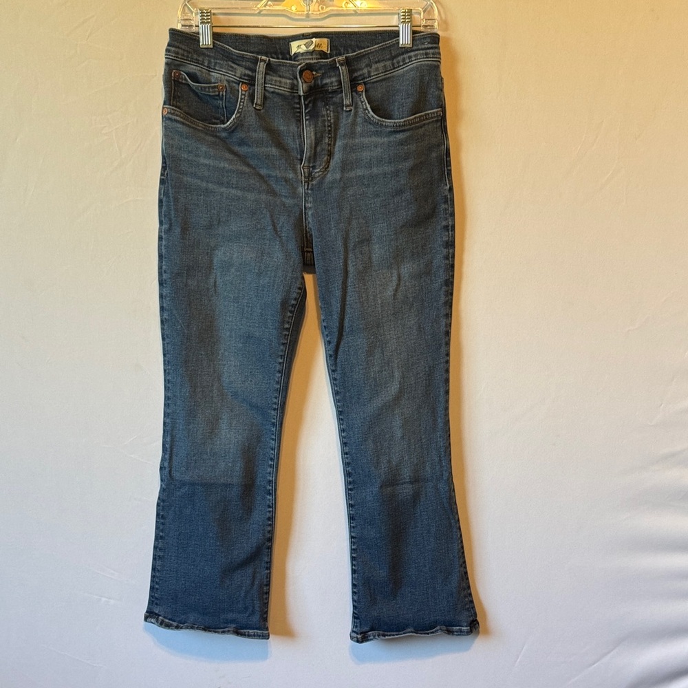 Madewell Petite Mid Rise Kick Out Crop Jeans Size 29 VGUC